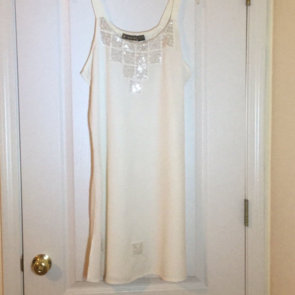 White bathing suit cover up or sundress